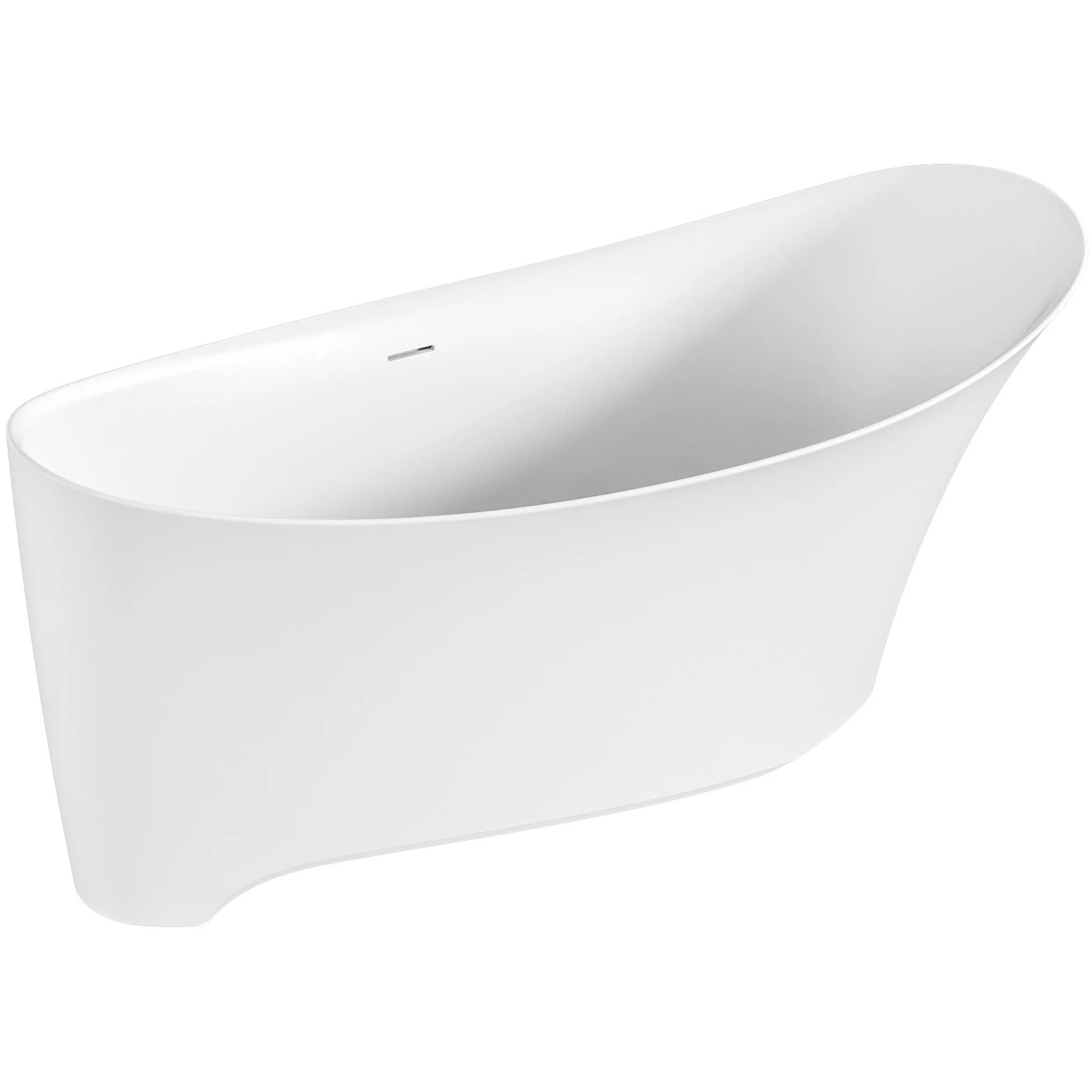 Ванна отдельностоящая BAS Иннова 170x75 белый матовый Solid Surface, ВА00040