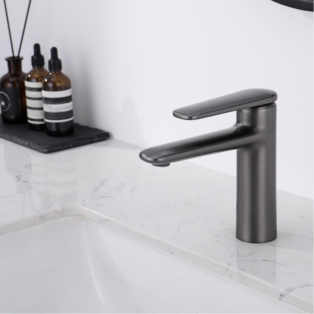 Смеситель для умывальника Ganzer GZ02111-Q Цвет: Оружейная сталь