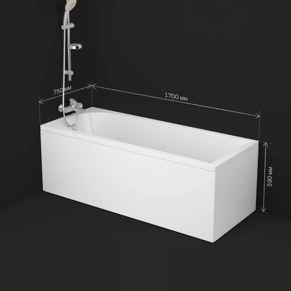  Ванна акриловая Spirit 170x75 см