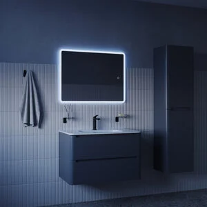 Зеркало Iddis Uniq UNI8060i98, 60 см, с LED-подсветкой, с сенсорным выключателем, цвет белый