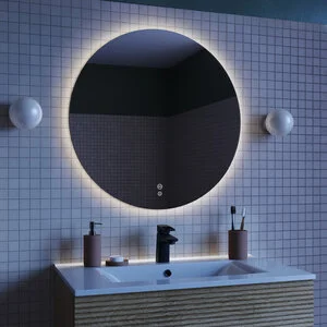 Зеркало Iddis Bild BIL70T0i98, 70 см, с LED-подсветкой, с сенсорным выключателем, антизапотевание, цвет белый