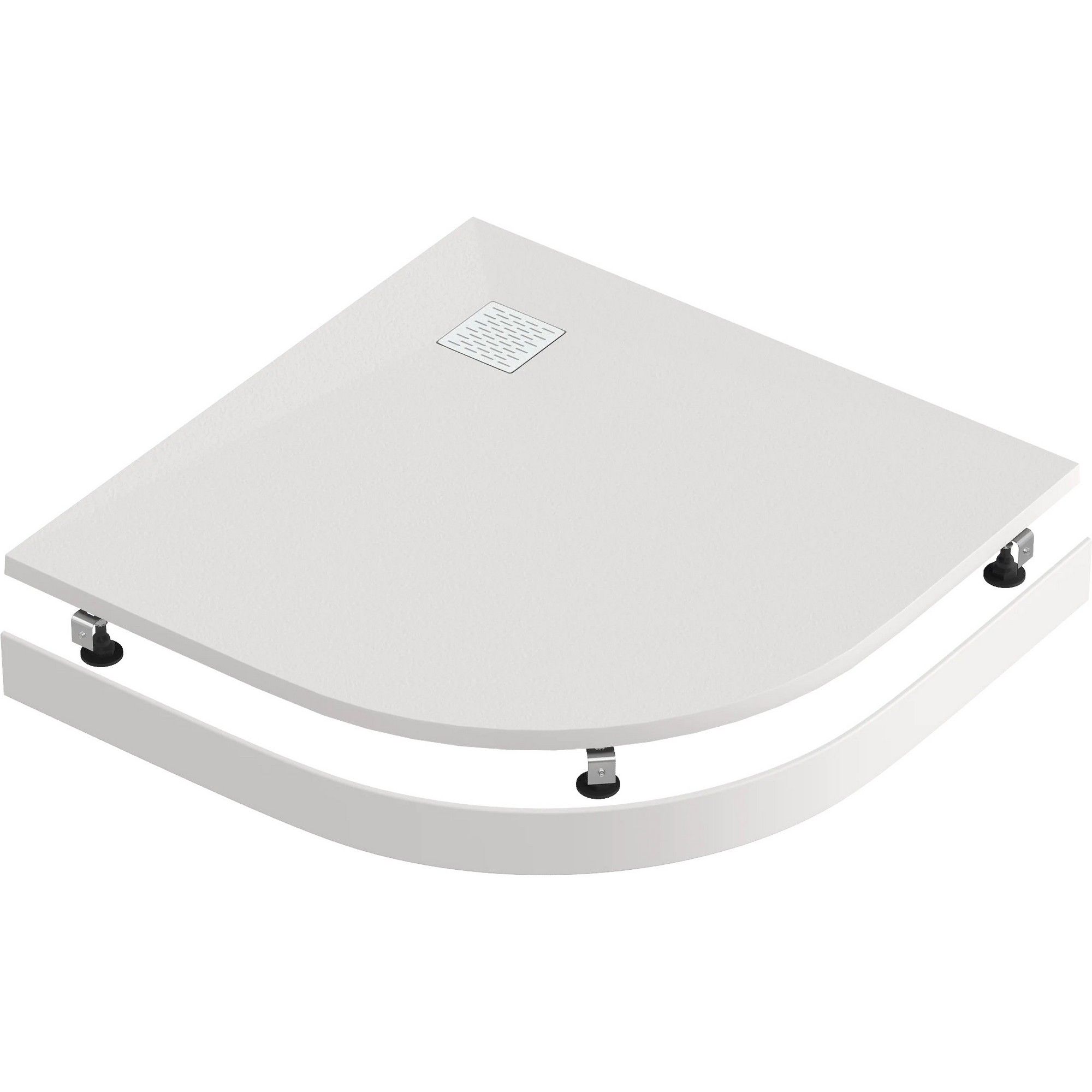 Мраморный душевой поддон Good Door Essentia R белый