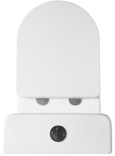 Унитаз EvaGold EG312T напольный, горизонтальный выпуск, безободковый, круговой смыв, с тонкой крышкой ДП микролифт