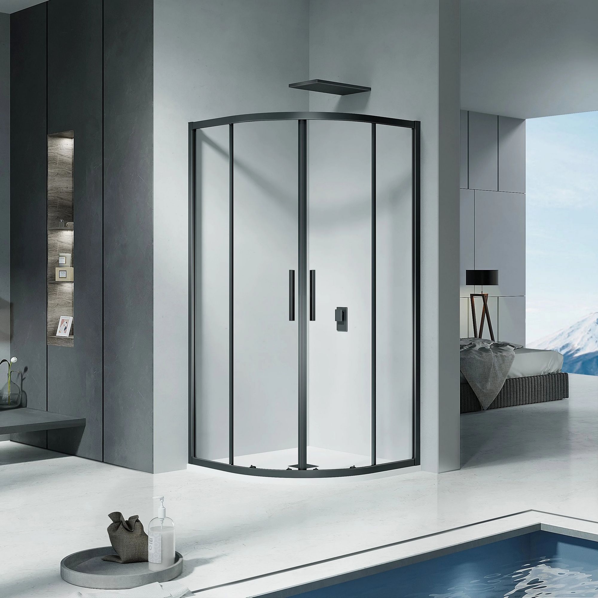 Душевой уголок Good Door Cofe R Black