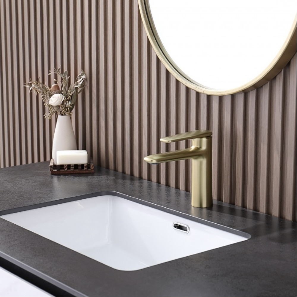 Смеситель для умывальника Ganzer GZ02111-S Цвет: Матовое золото