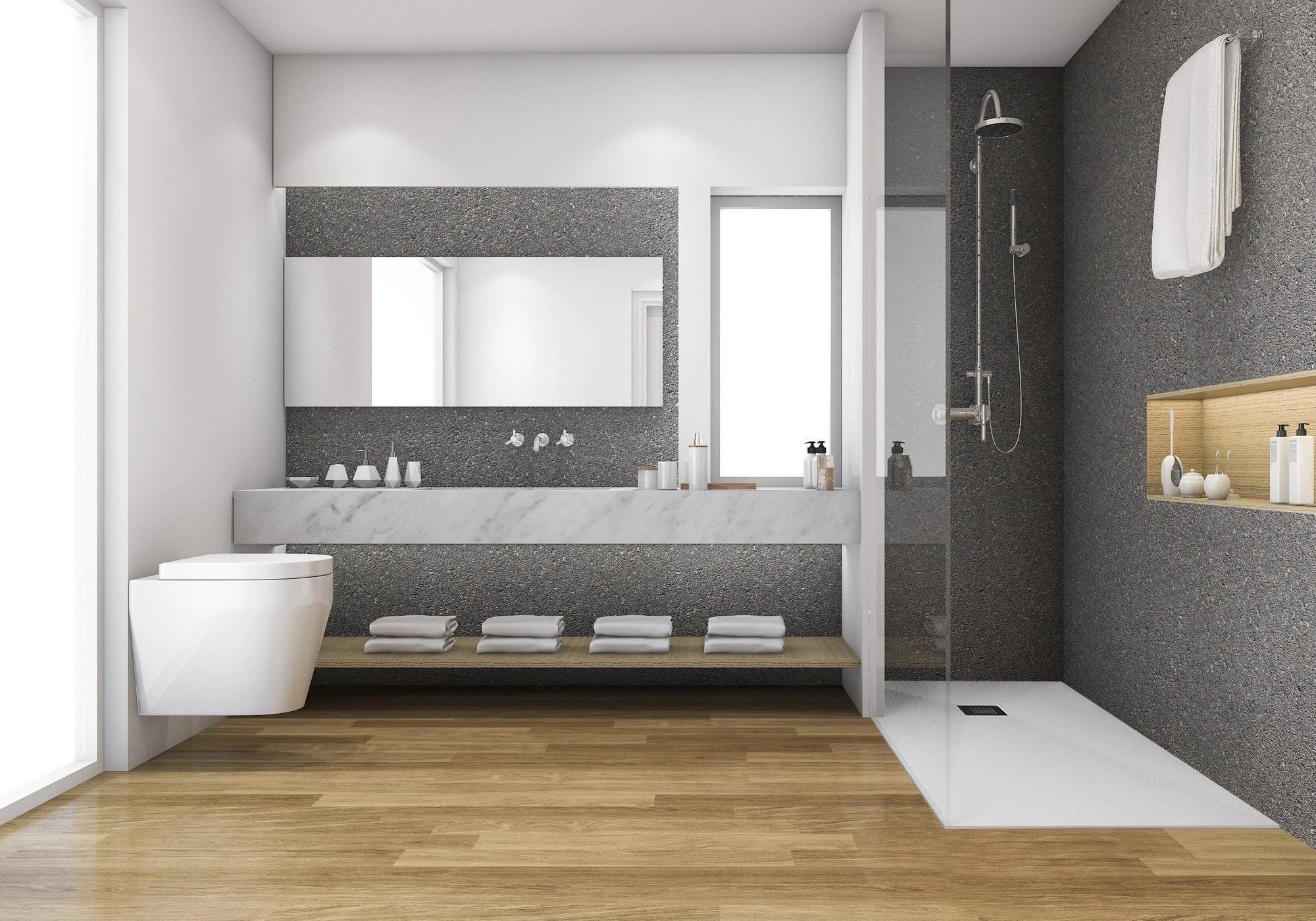 Мраморный душевой поддон Good Door Essentia белый