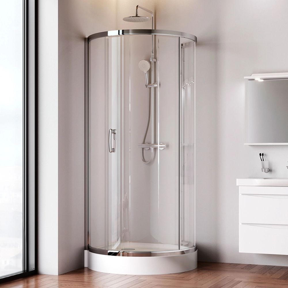 Душевое ограждение Like Round 95x95см, цвет: хром глянцевый