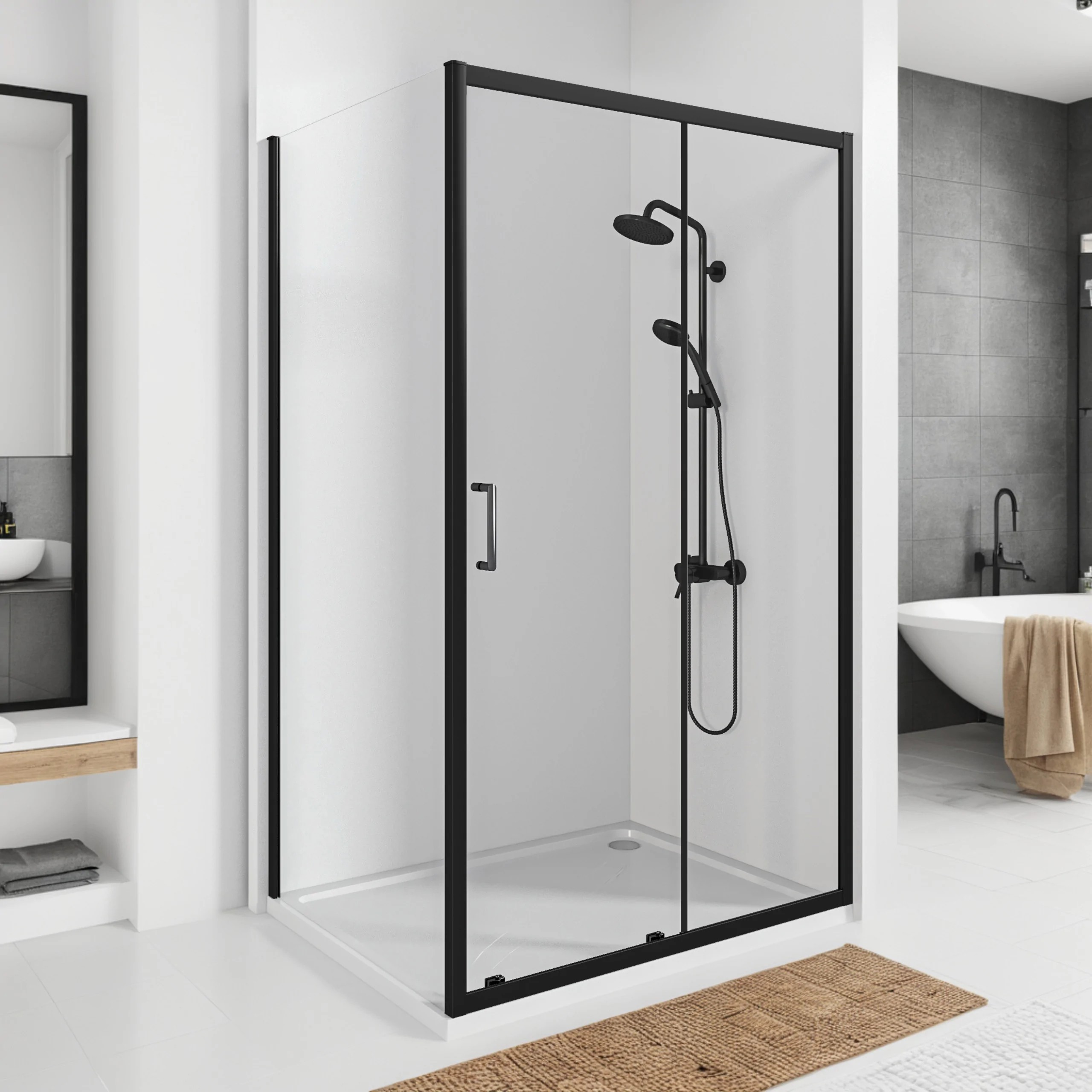 Душевой уголок Good Door Cube WTW+SP Black