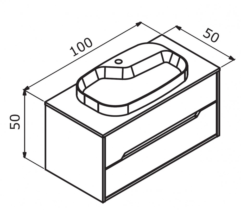 Тумба под раковину ORKA Galia 80 подвесная, Lidya