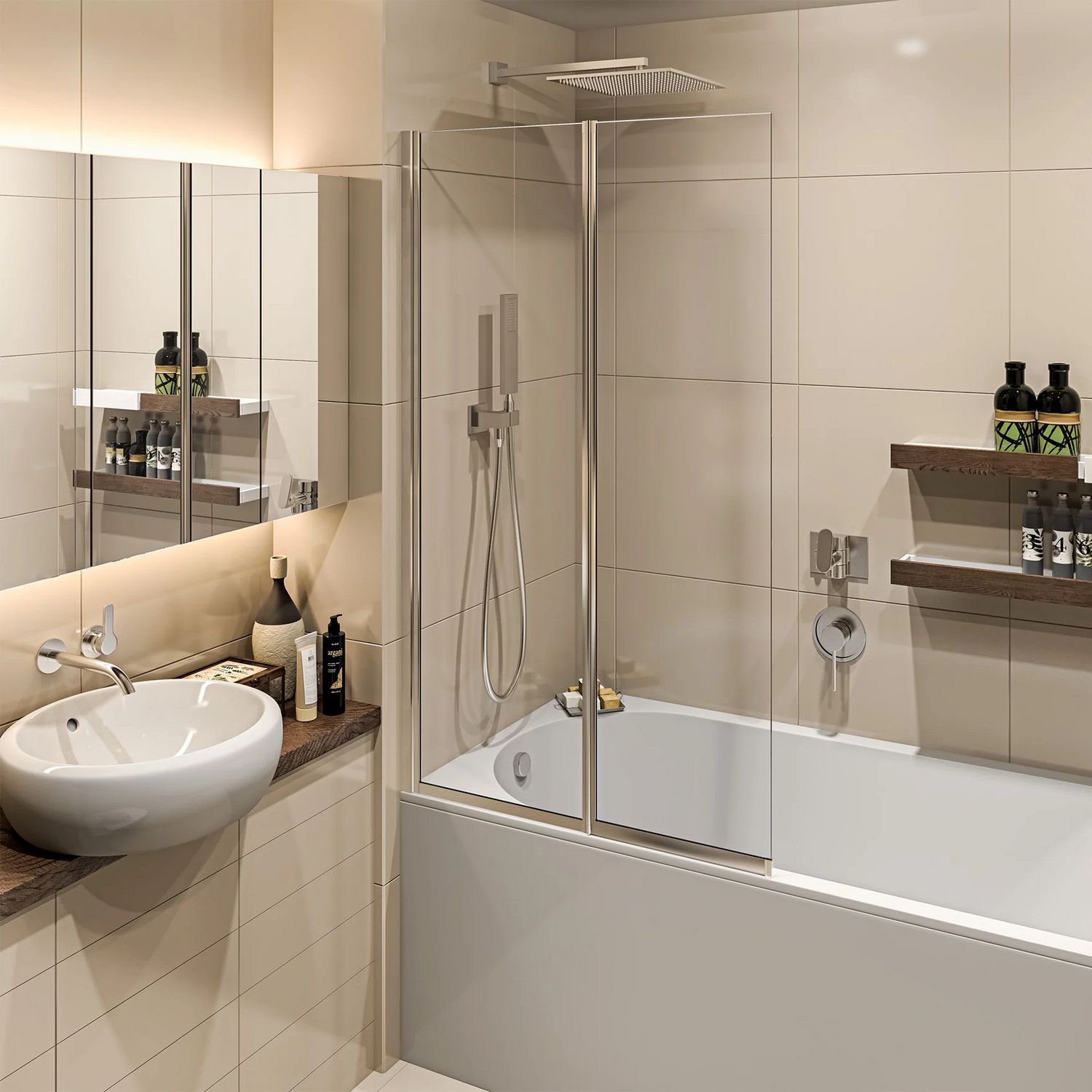 Шторка на ванну Good Door Screen FO-80-C-CH, ПД00121