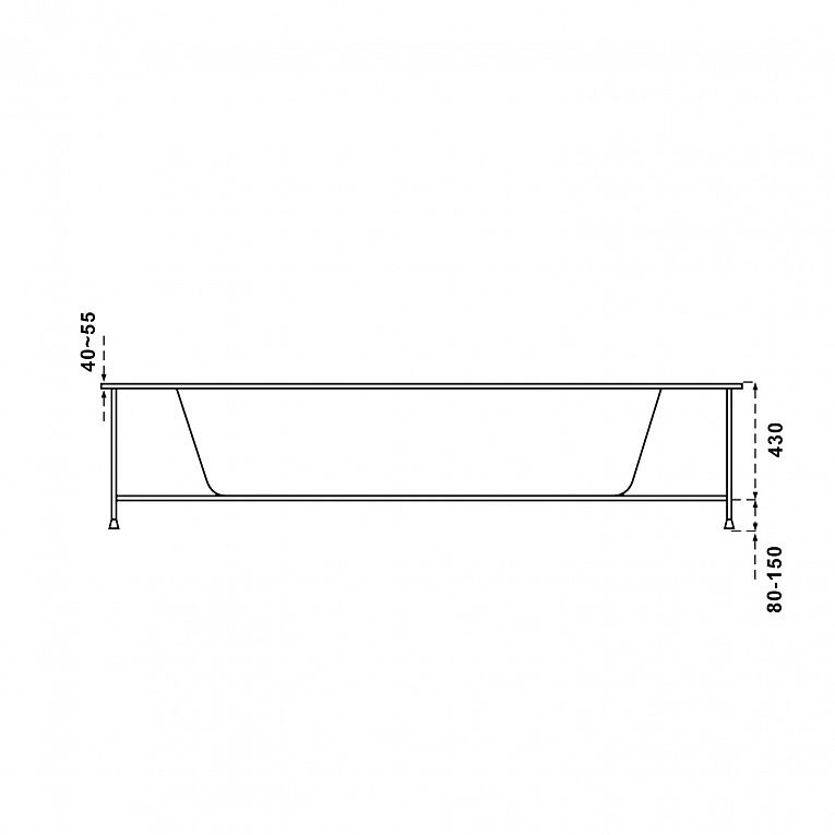 Акриловая ванна BAS Аура 150x150, В 00004