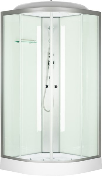 Душевая кабина Saniteco BST-110W (100x100, белый/прозрачное стекло)