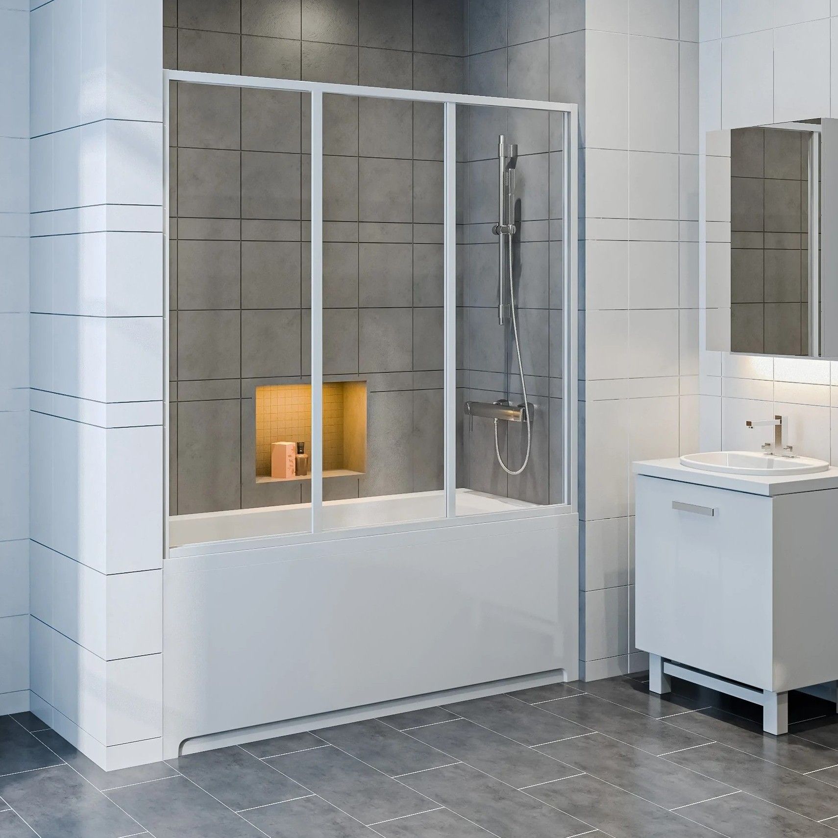 Шторка с 3 створками