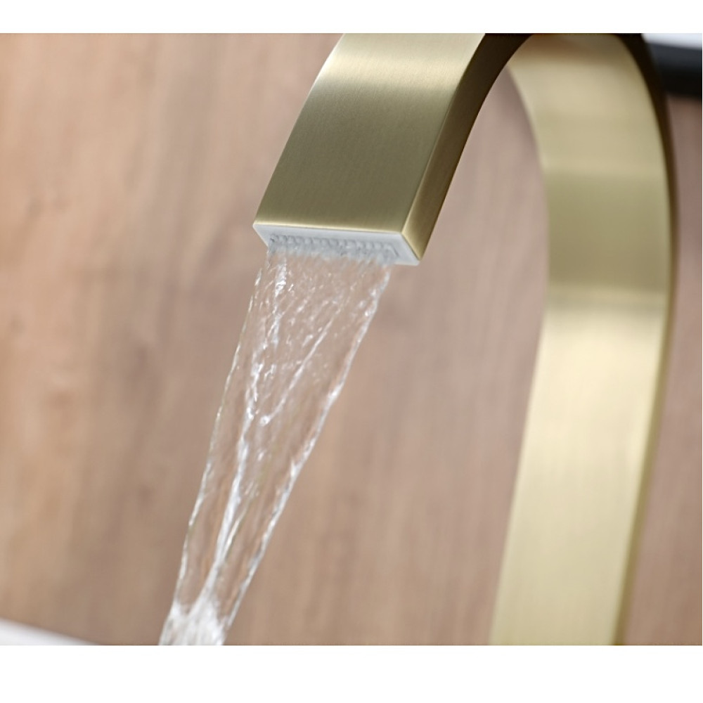 Смеситель врезной на умывальник Ganzer GZ01111-S Цвет: Матовое золото