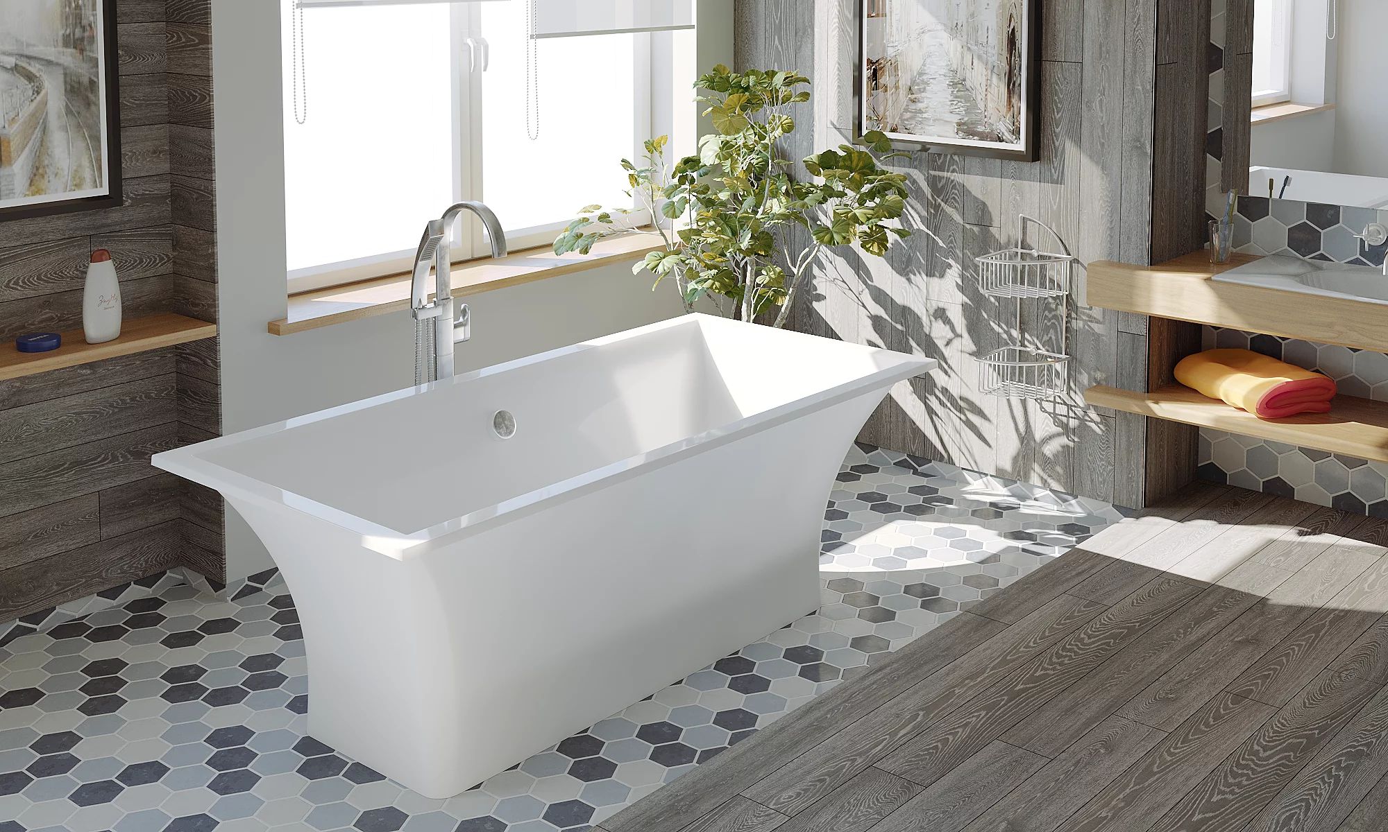 Отдельностоящая ванна BAS Мадрид 170x80 белая, ВА00006