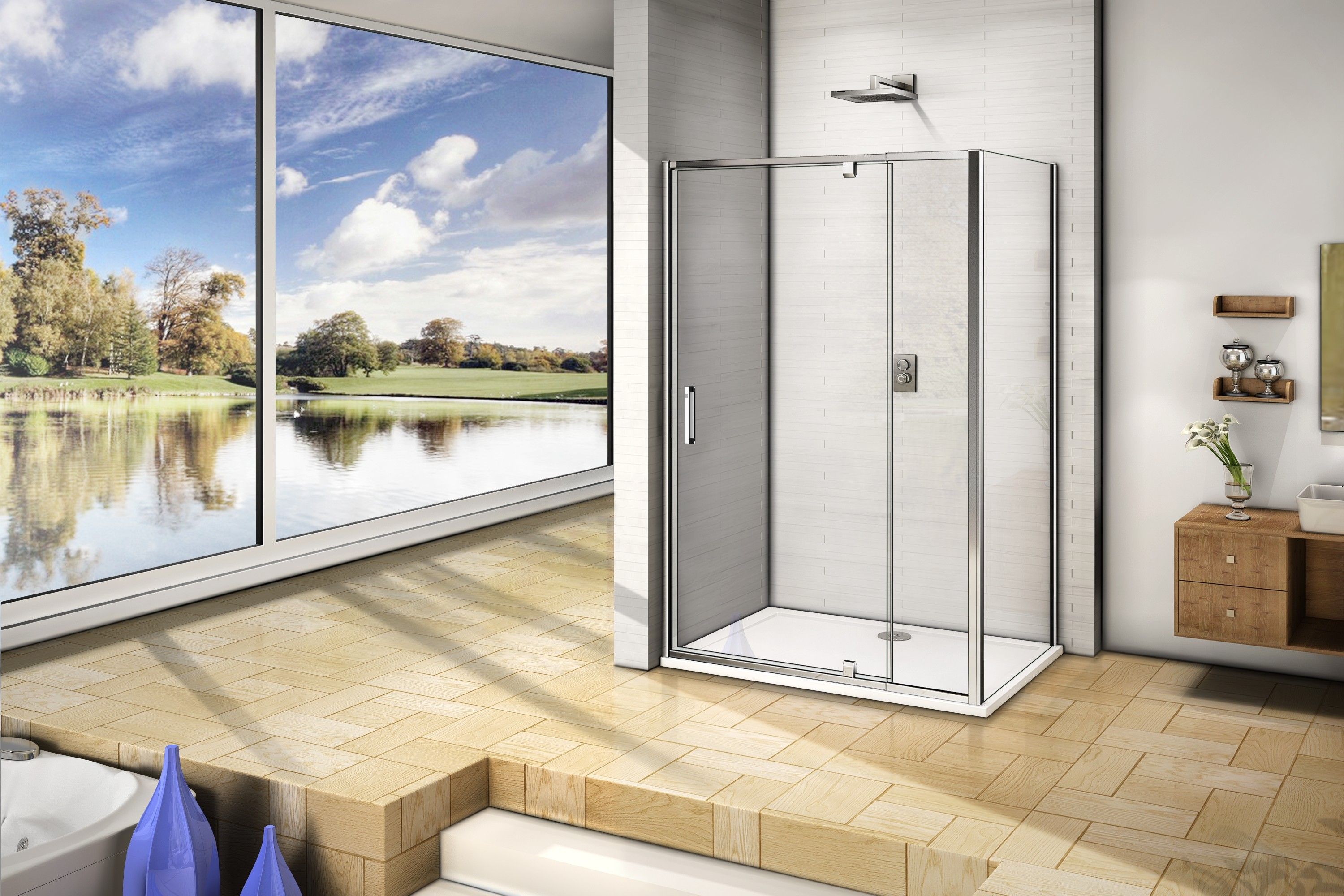 Душевой уголок Good Door Orion WTW-PD+SP-100x100-C-CH, ОР00016/ОР00028