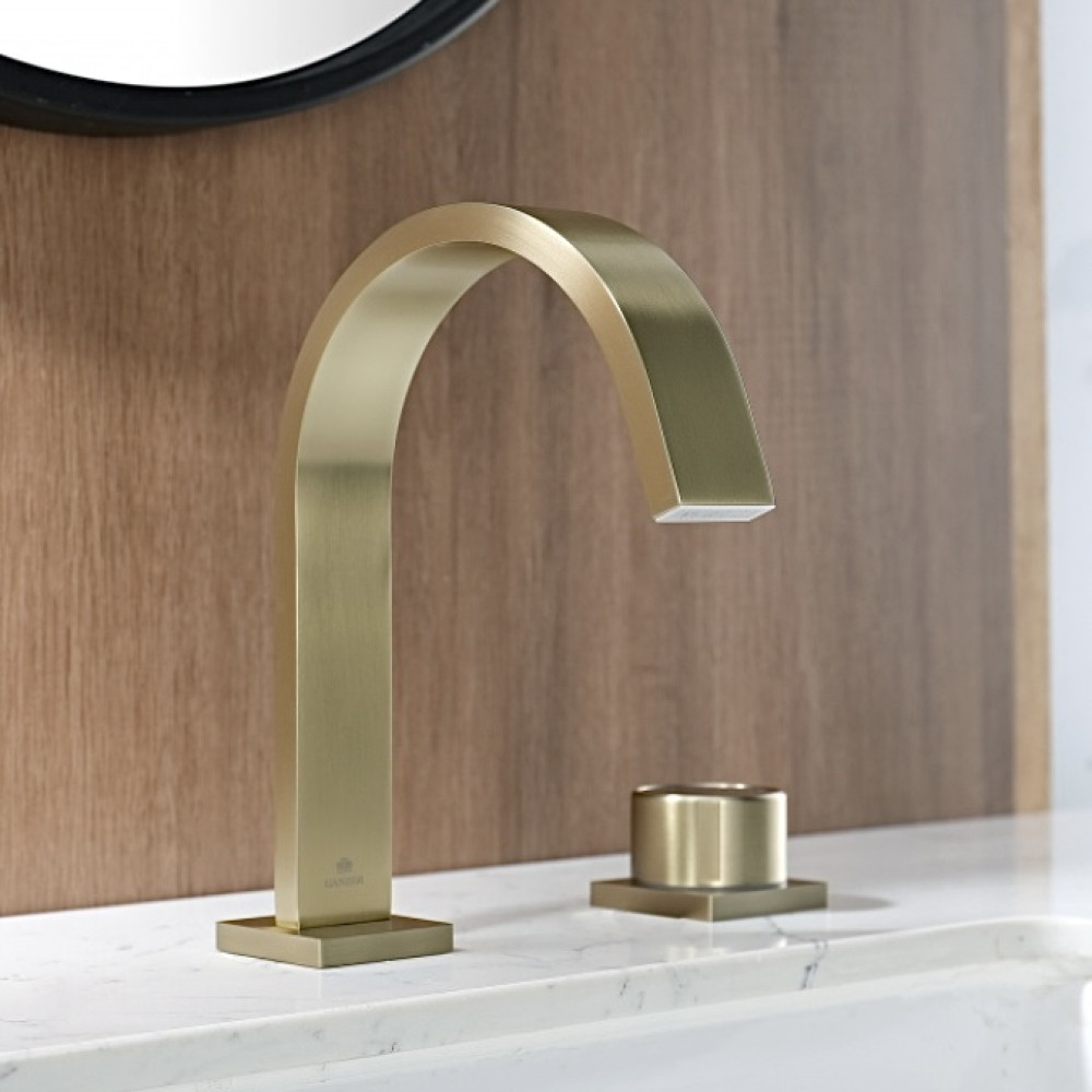 Смеситель врезной на умывальник Ganzer GZ01111-S Цвет: Матовое золото