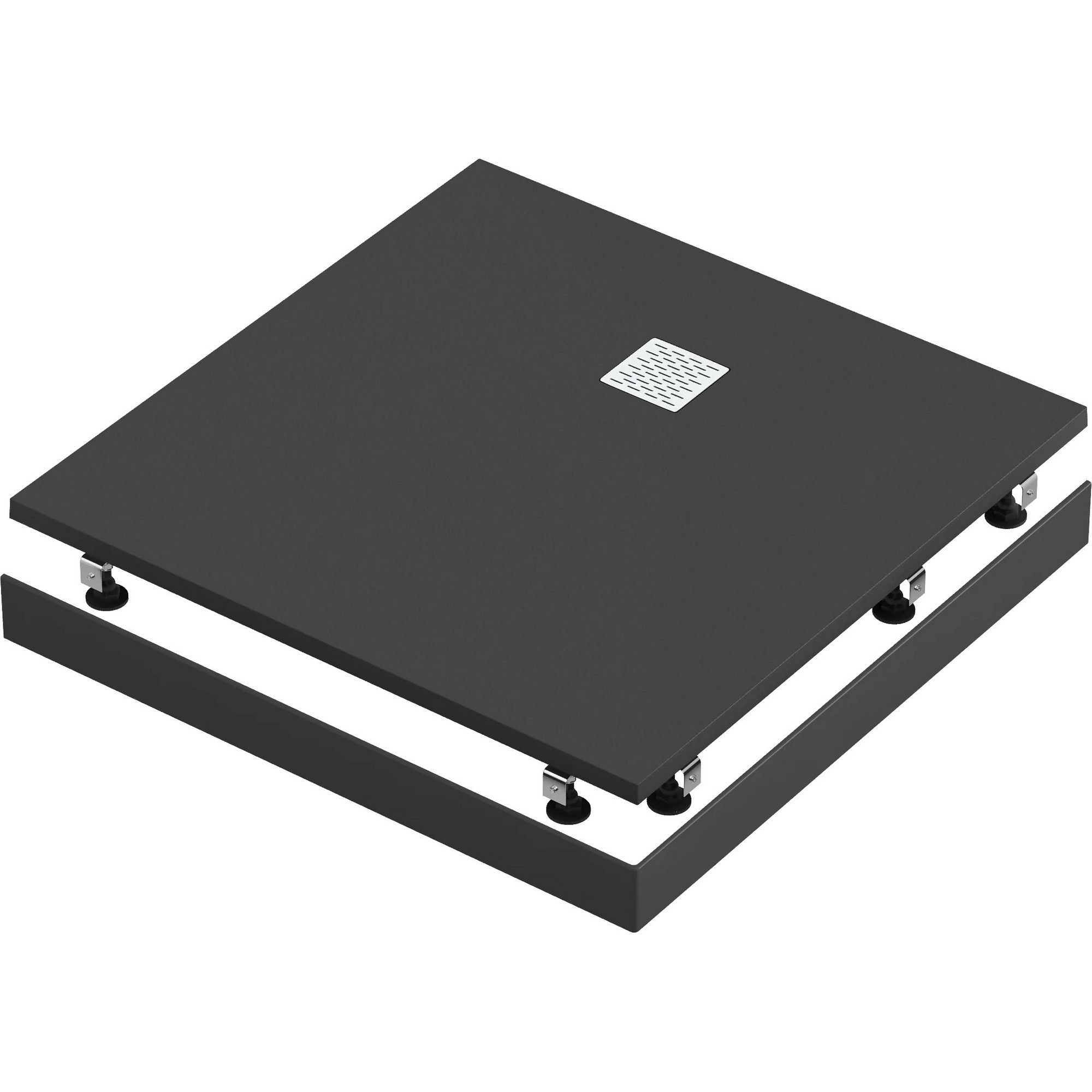 Мраморный душевой поддон Good Door Essentia CR черный