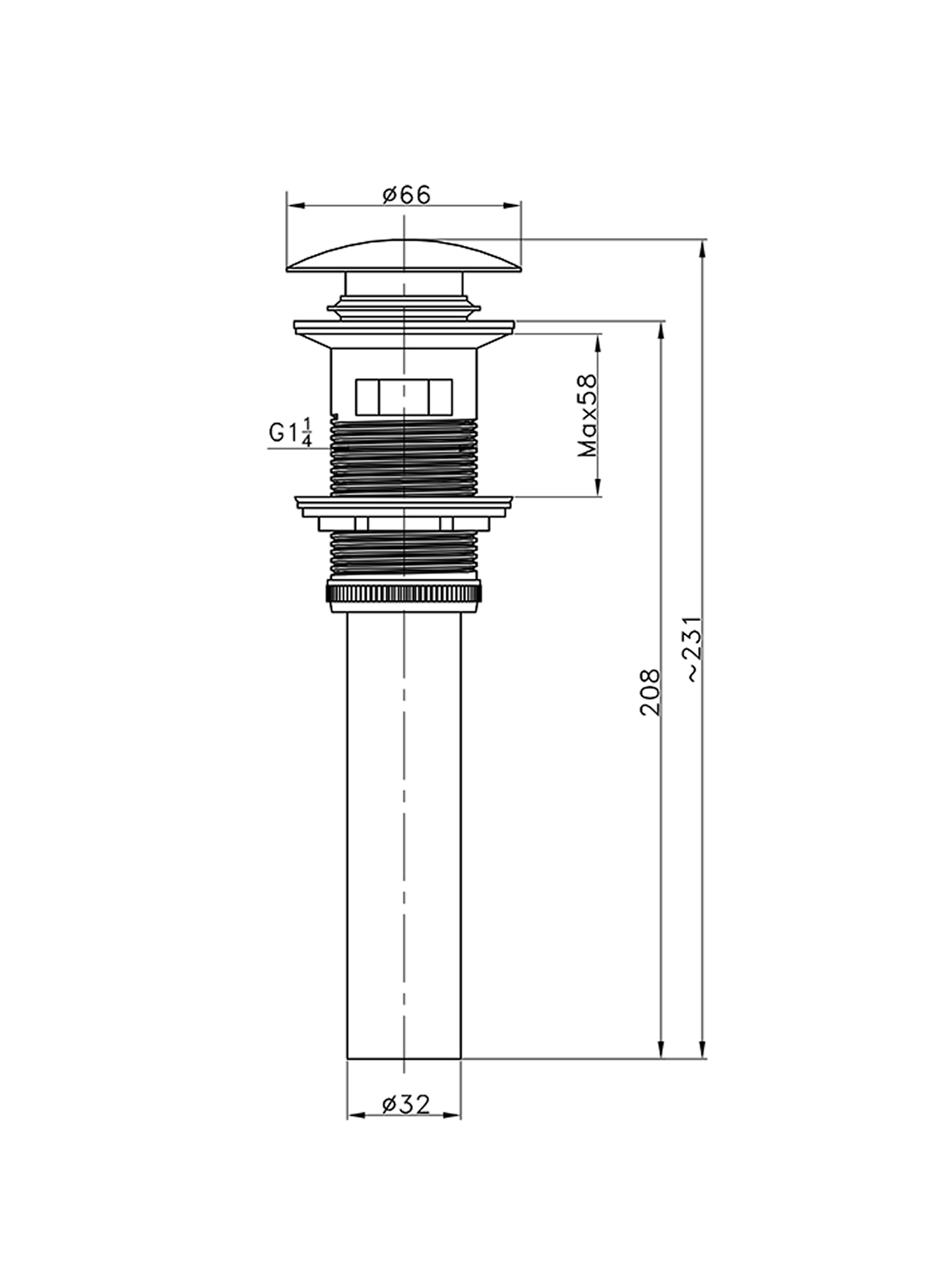 Донный клапан ALTROBAGNO PU 070207 MB