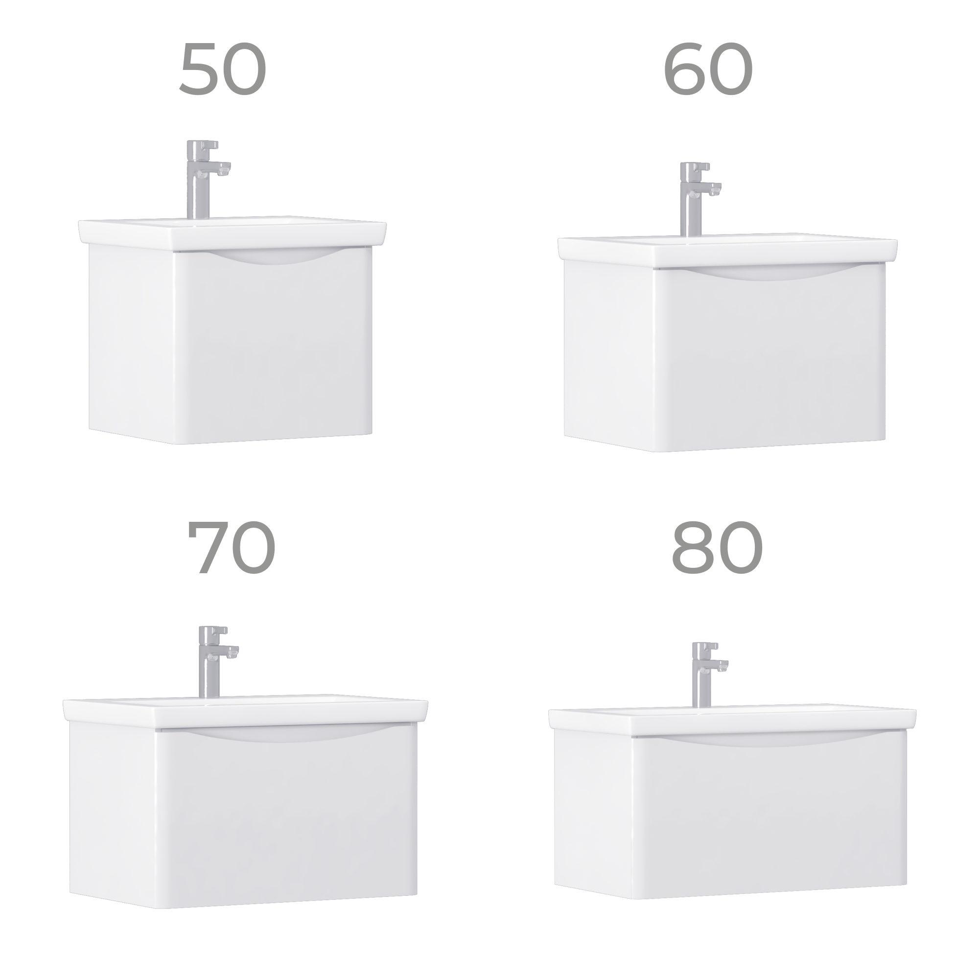 Тумба под раковину навесная Глем 800-0-1 (Como)
