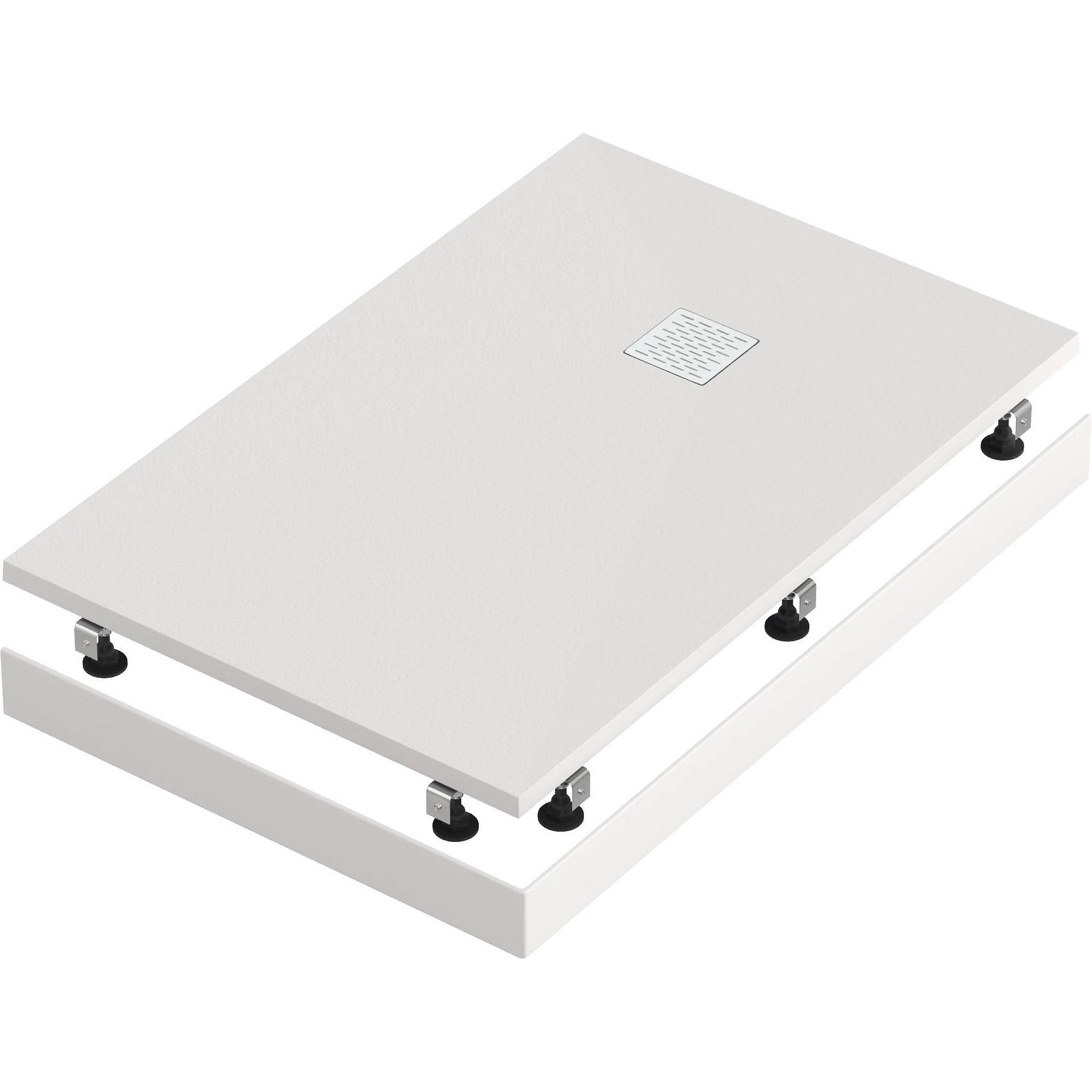 Мраморный душевой поддон Good Door Essentia белый