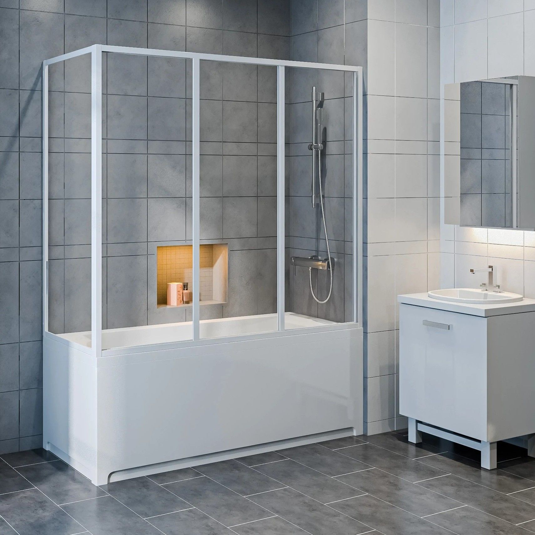 Шторка с 3 створками