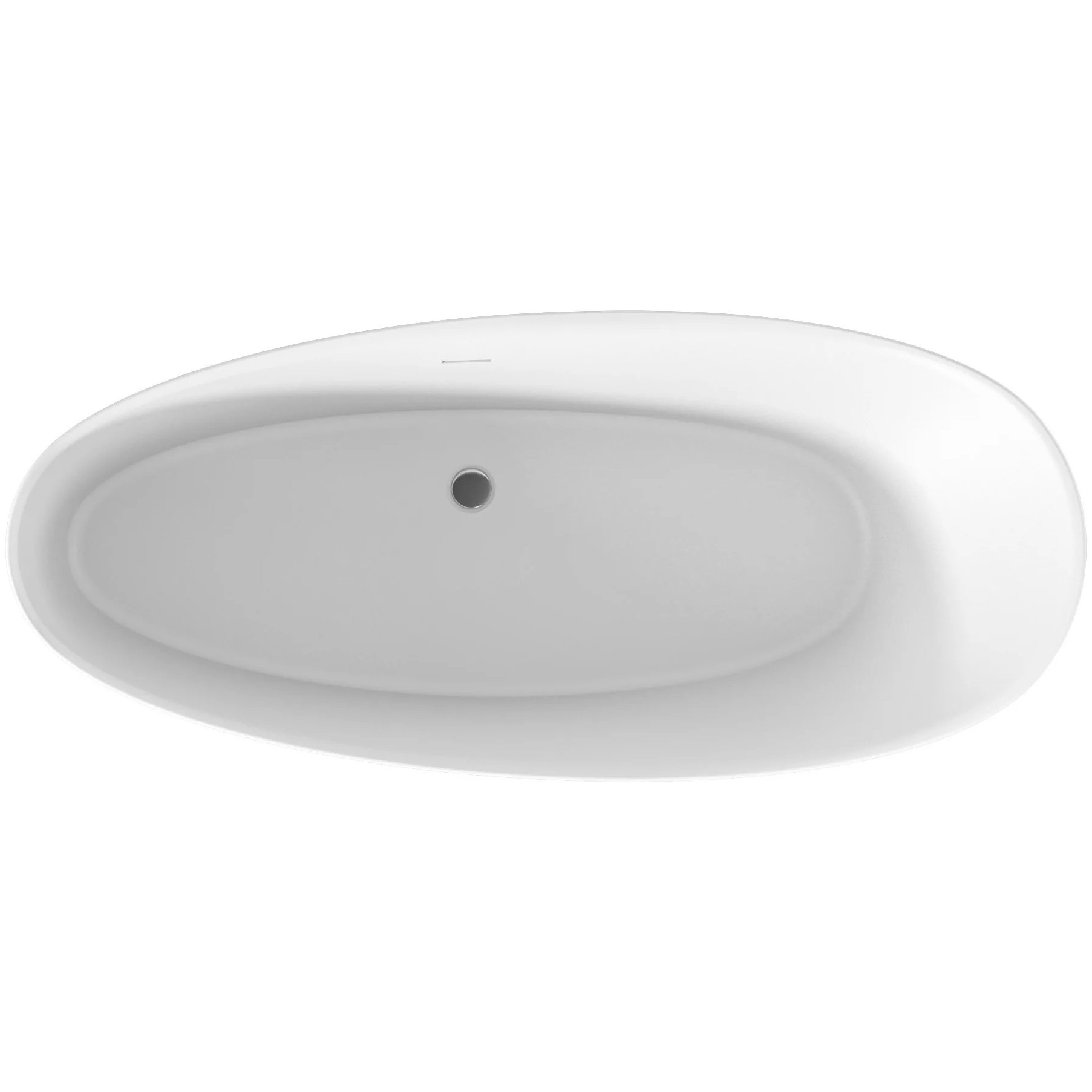 Ванна отдельностоящая BAS Иннова 170x75 белый матовый Solid Surface, ВА00040