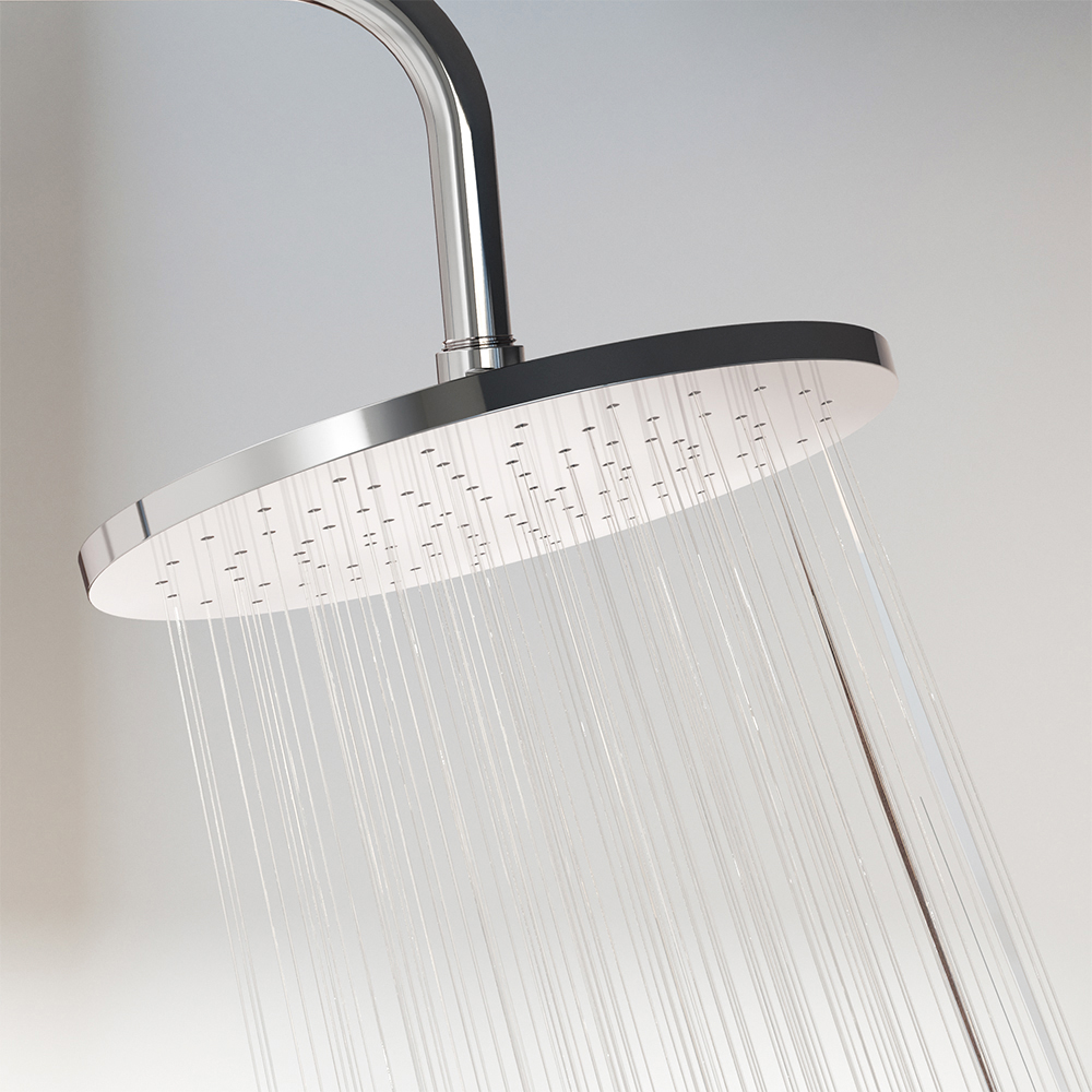 Душевая система Jupiter с душевым ТМС смесителем-полкой, цвет: хром