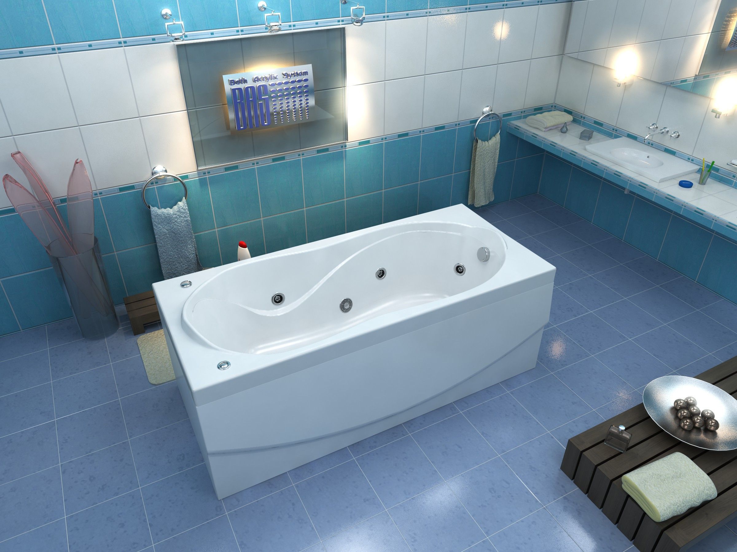 Акриловая ванна BAS Ямайка 180x80, В 00044