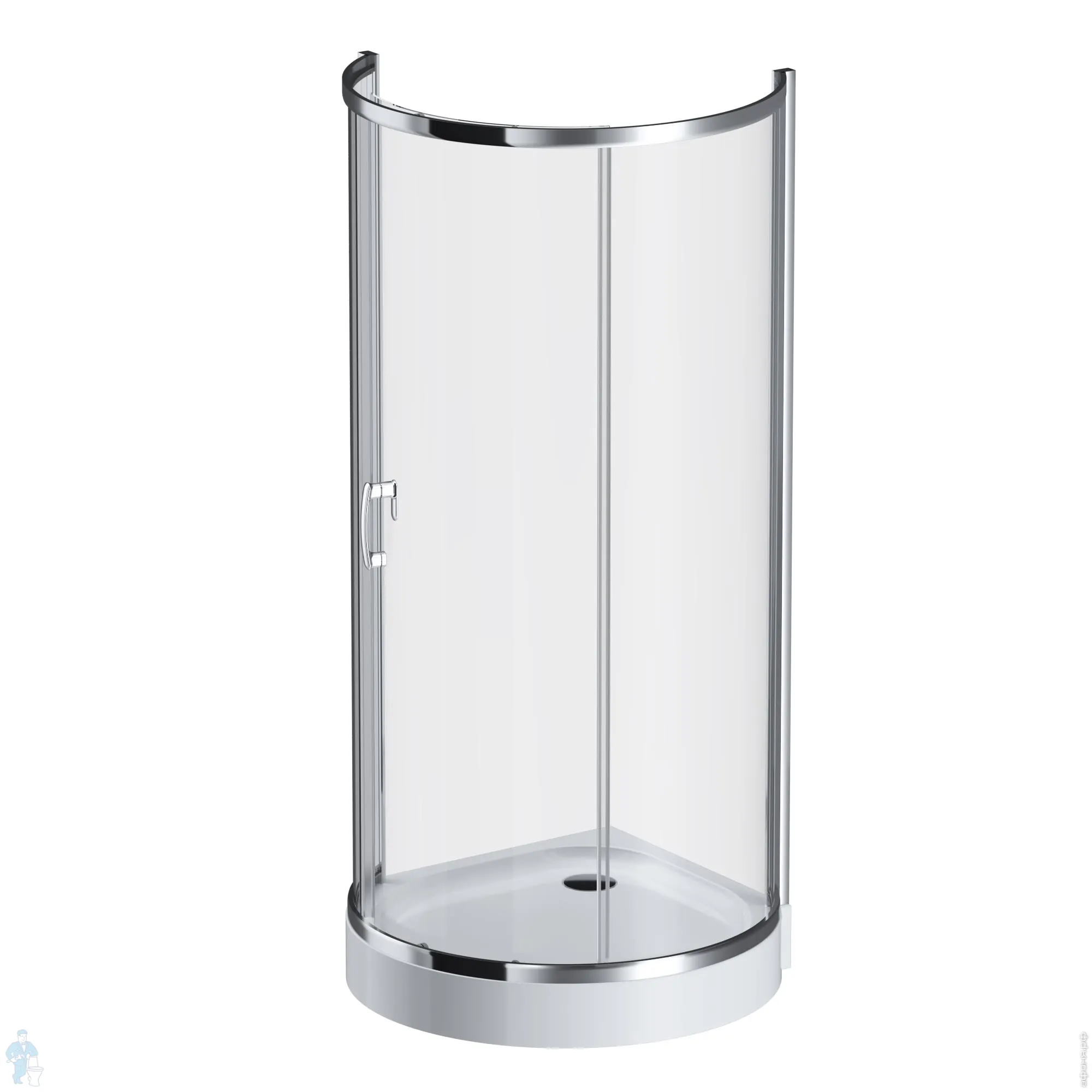 Душевое ограждение Like Round 95x95см, цвет: хром глянцевый