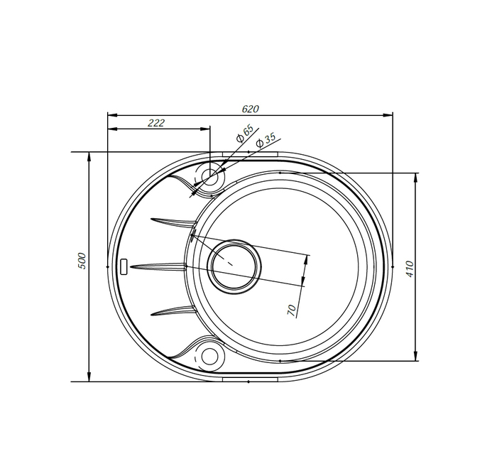 Кухонная мойка IDDIS Kitchen G K10W621i87