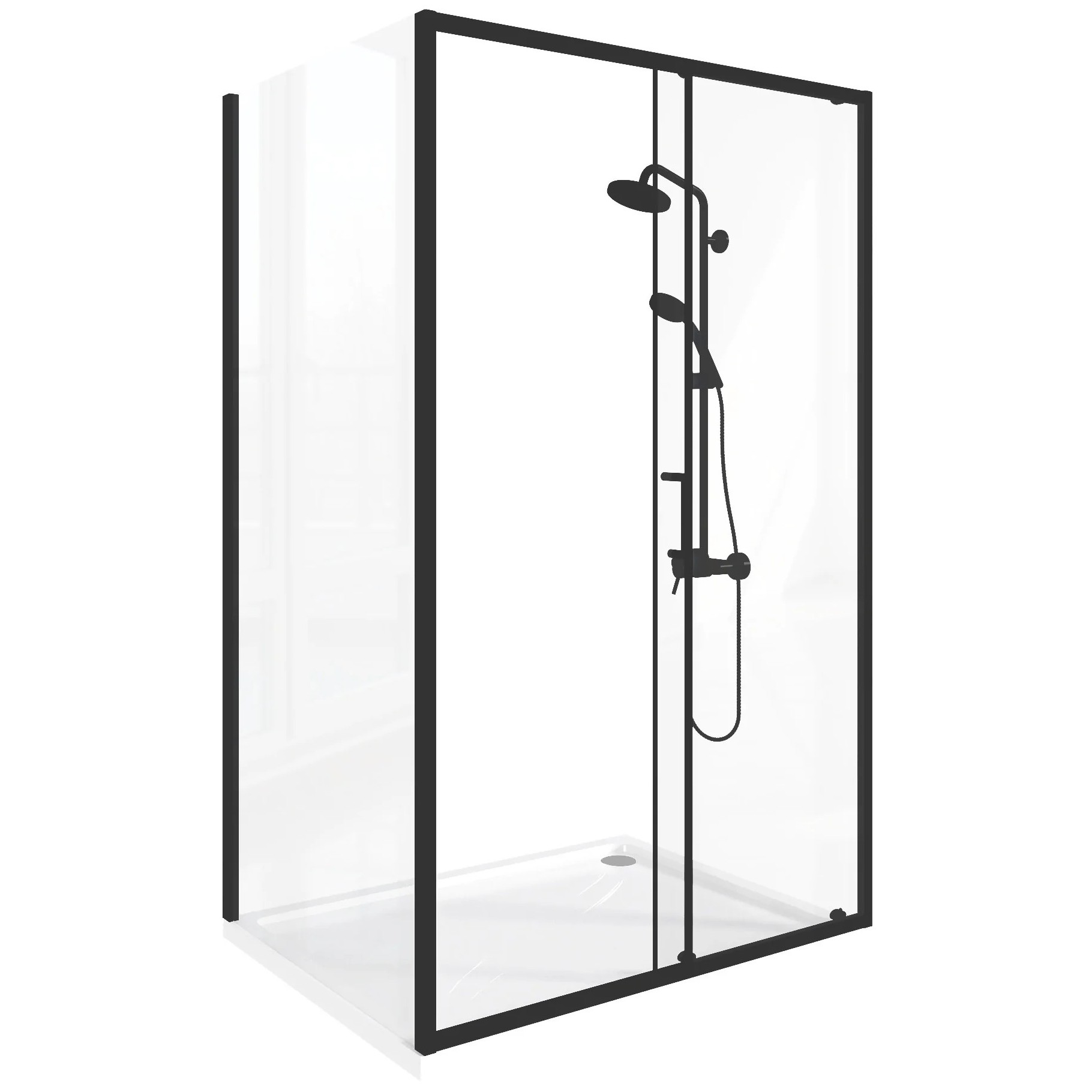 Душевой уголок Good Door Lite WTW+SP Black