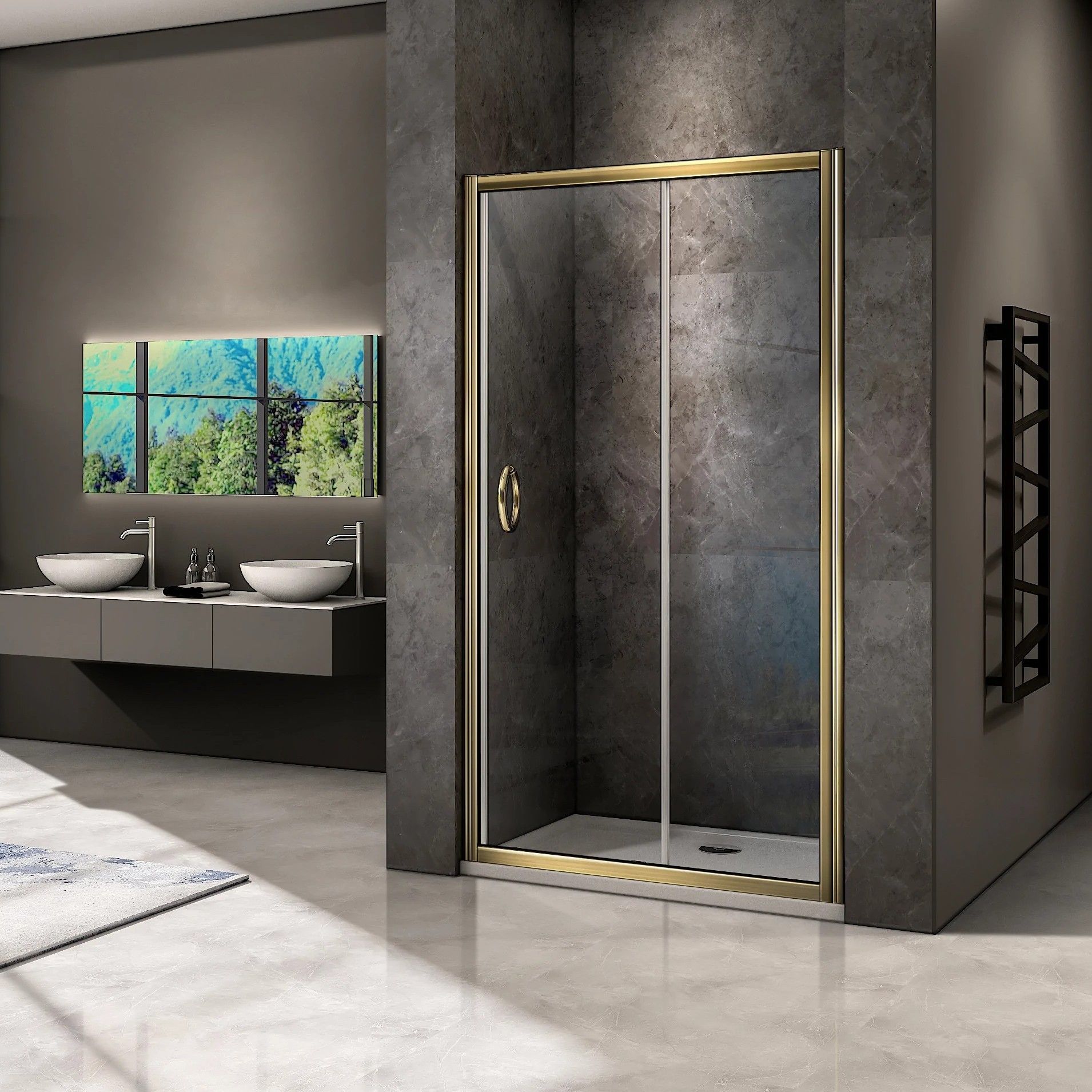 Душевая дверь Good Door Jazz Gold WTW