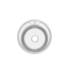 Мойка кухонная Iddis Basic BAS51P1i77, D510, круглая, нержавеющая сталь полированная