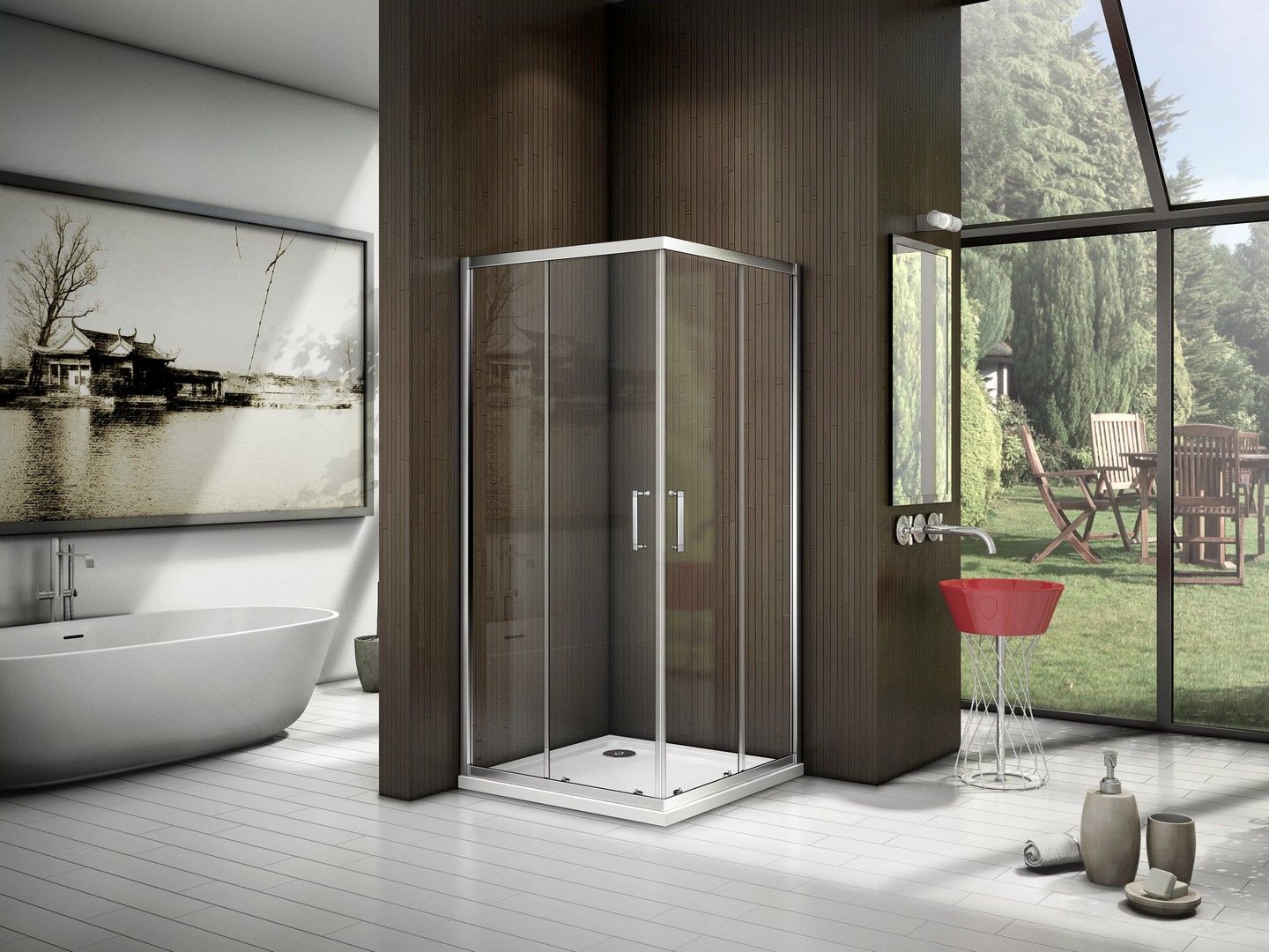 Душевой уголок Good Door Latte CR-100-C-WE, ЛА00007