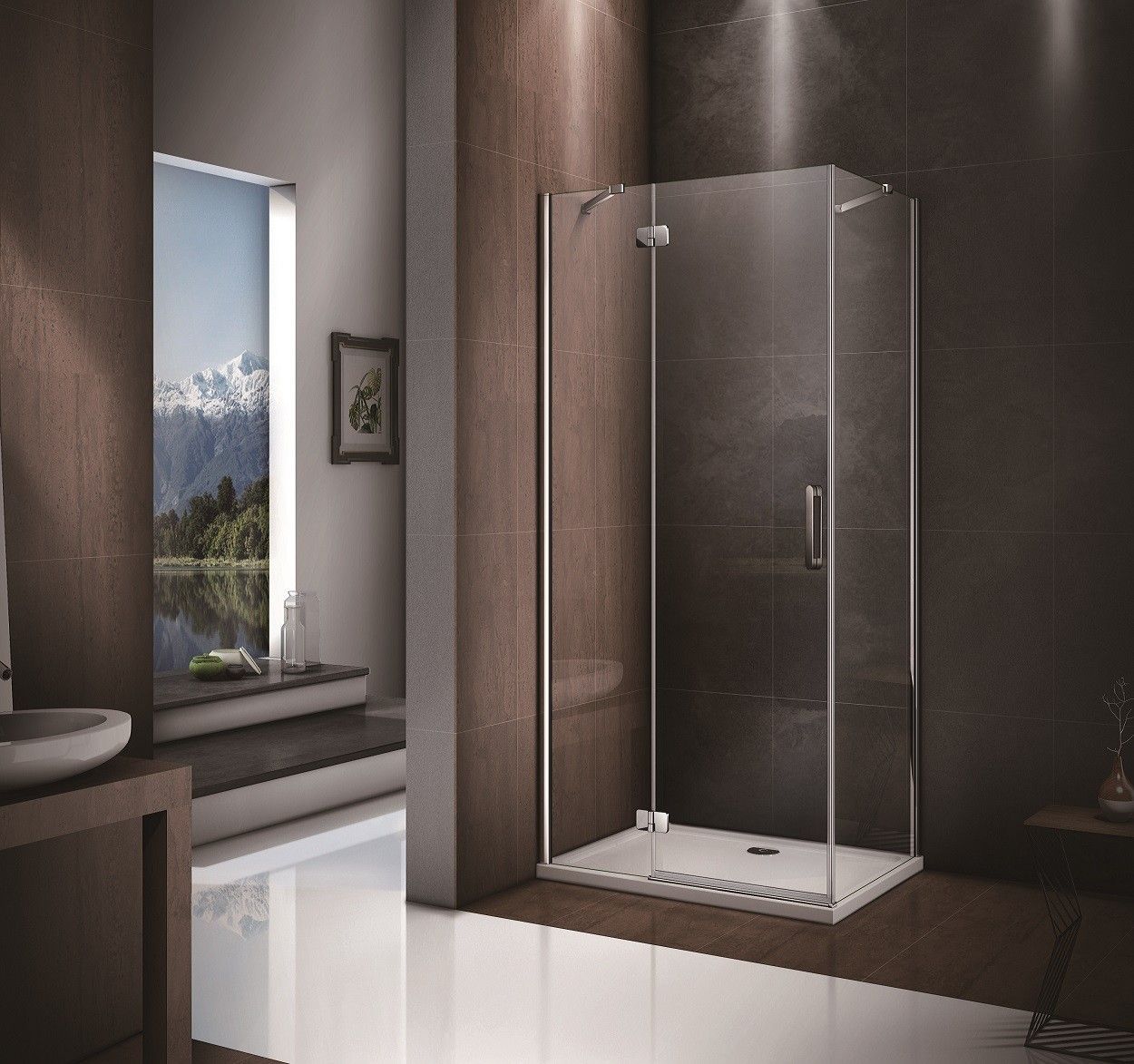 Душевой уголок Good Door Saturn WTW+SP-120x90-C-CH-L, СА00003/СА00002