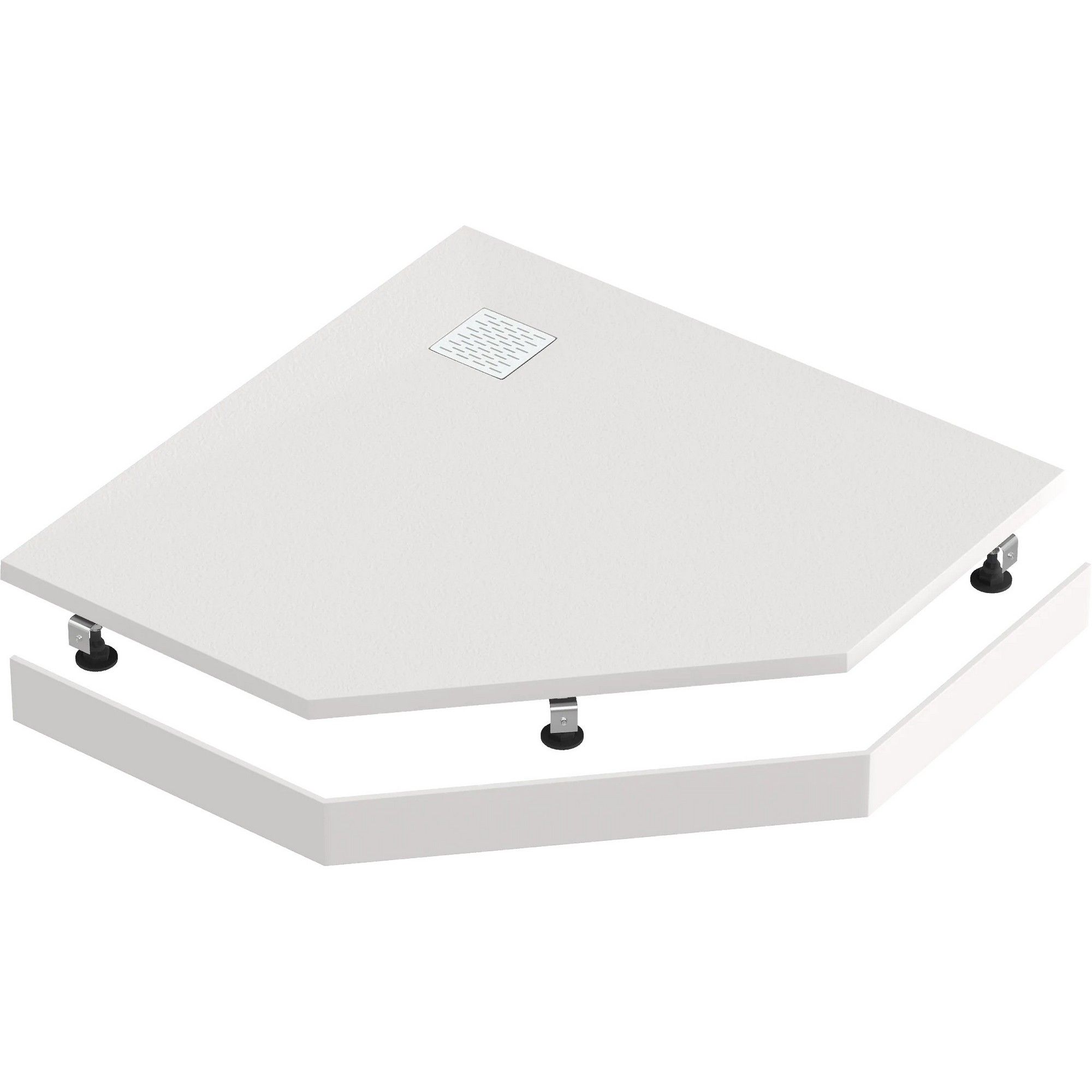 Мраморный душевой поддон Good Door Essentia PNT белый