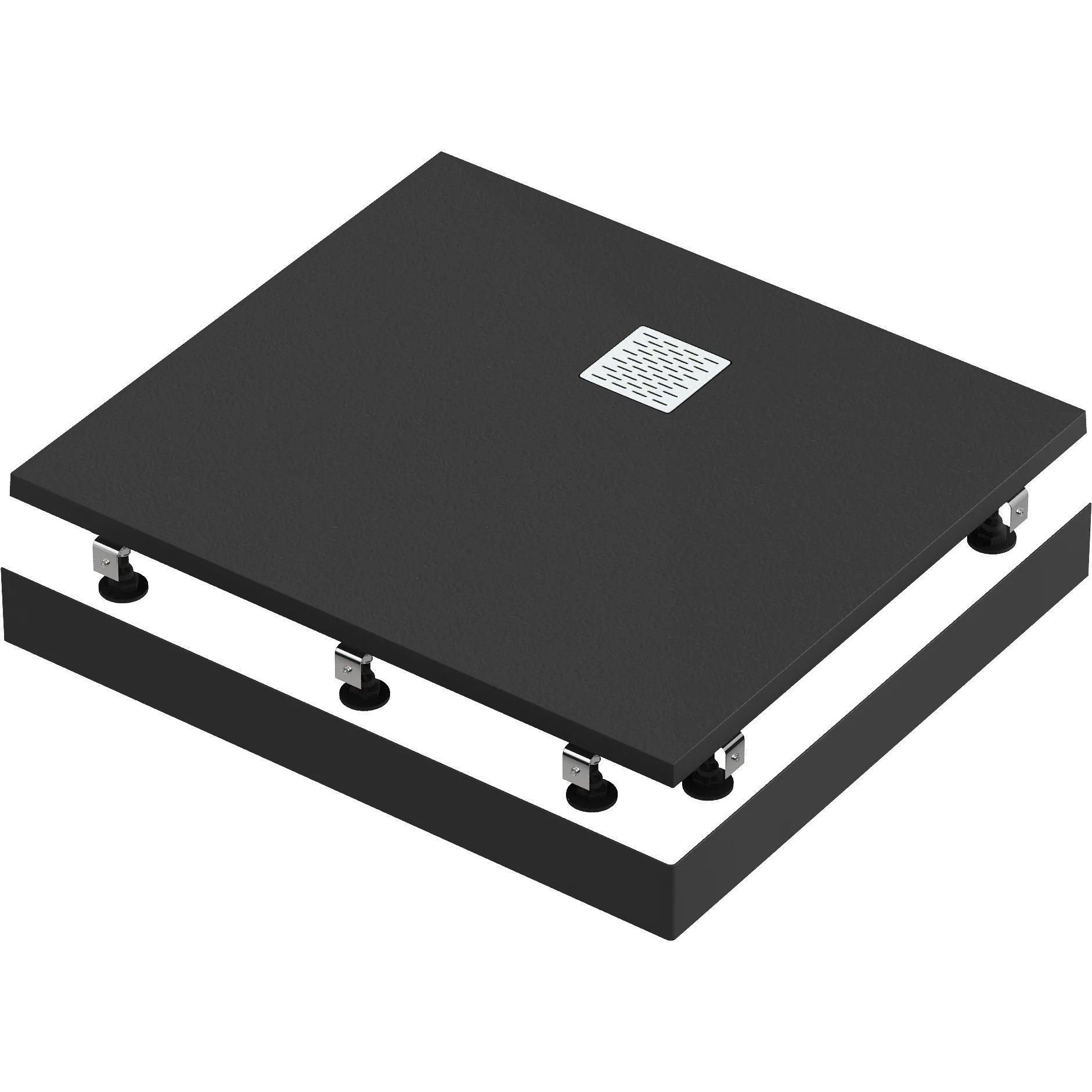 Мраморный душевой поддон Good Door Essentia 2 черный