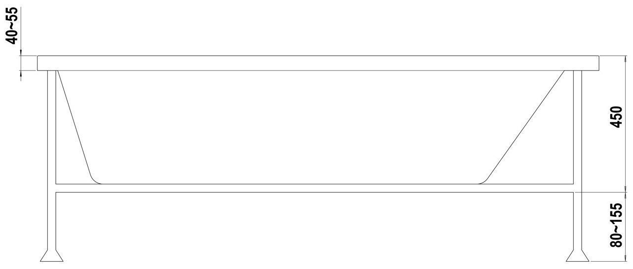 Акриловая ванна BAS Орион Pro 170x75, В 00137