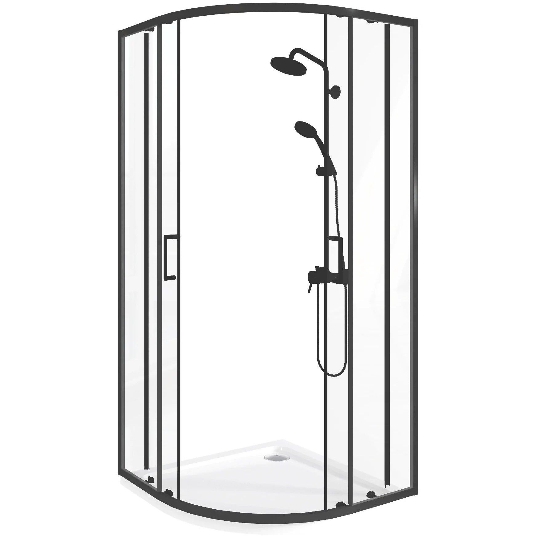 Душевой уголок Good Door Lite R Black