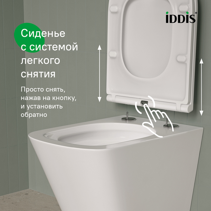 Унитаз подвесной Iddis Bild Q BIQRNSEi25 сиденье микролифт