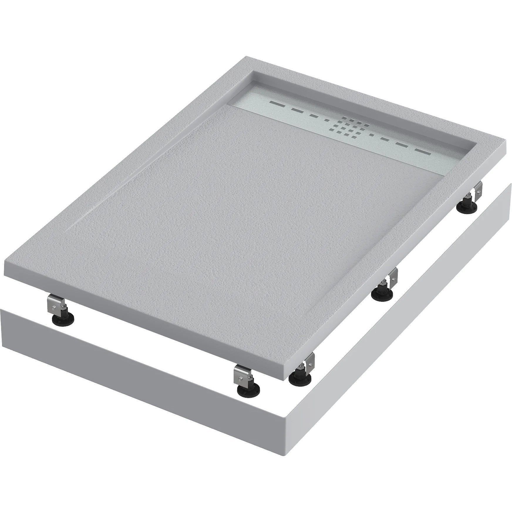 Мраморный душевой поддон Good Door Stella серый