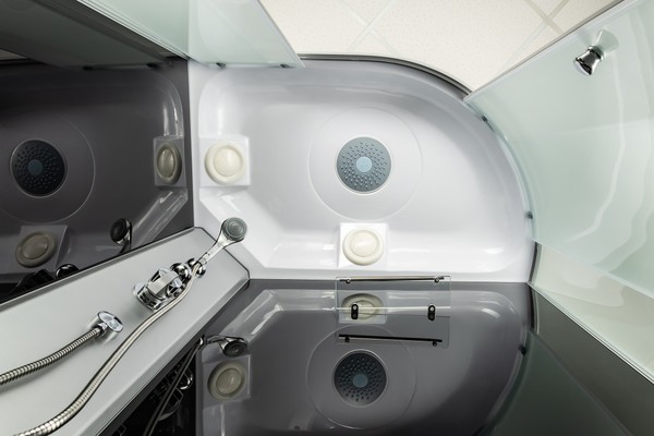 Душевая кабина Saniteco BST-12080BR (120x80, черный/матовое стекло)