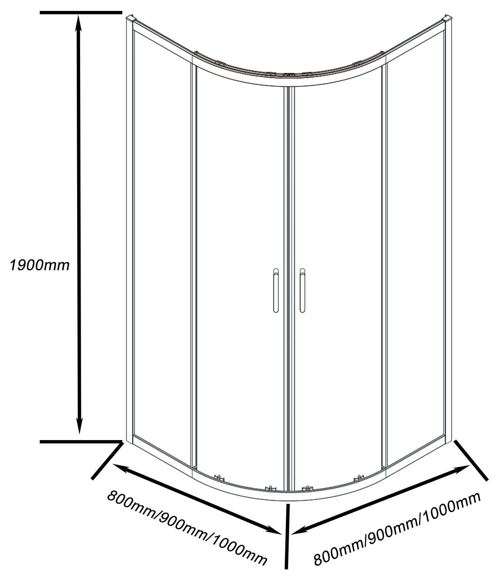 Душевой уголок Good Door Cube R Black