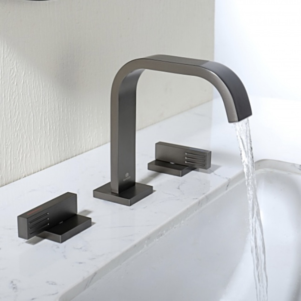 Смеситель врезной на умывальник Ganzer GZ01115-Q Цвет: Оружейная сталь