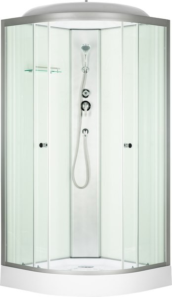 Душевая кабина Saniteco BST-110W (100x100, белый/прозрачное стекло)