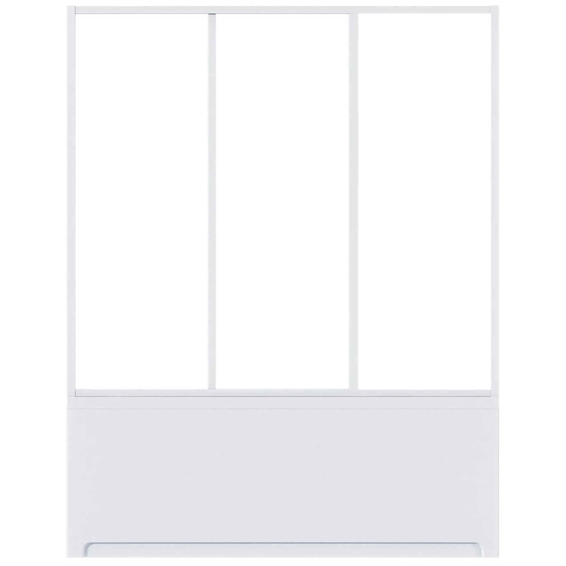 Шторка с 3 створками 120 прозрачное стекло, ШТ00067