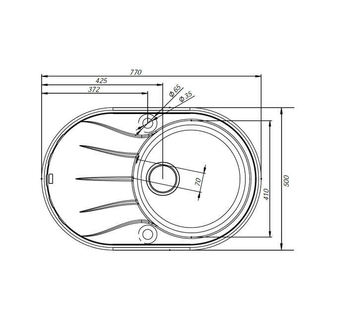 Кухонная мойка IDDIS Kitchen G K12G771i87