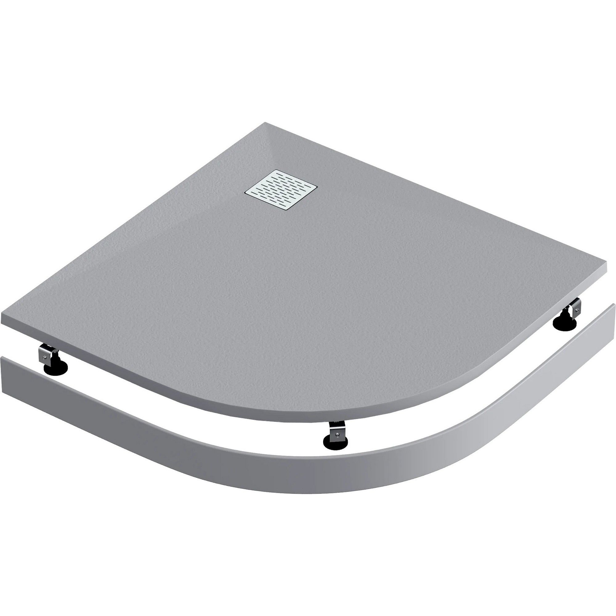 Мраморный душевой поддон Good Door Essentia R серый