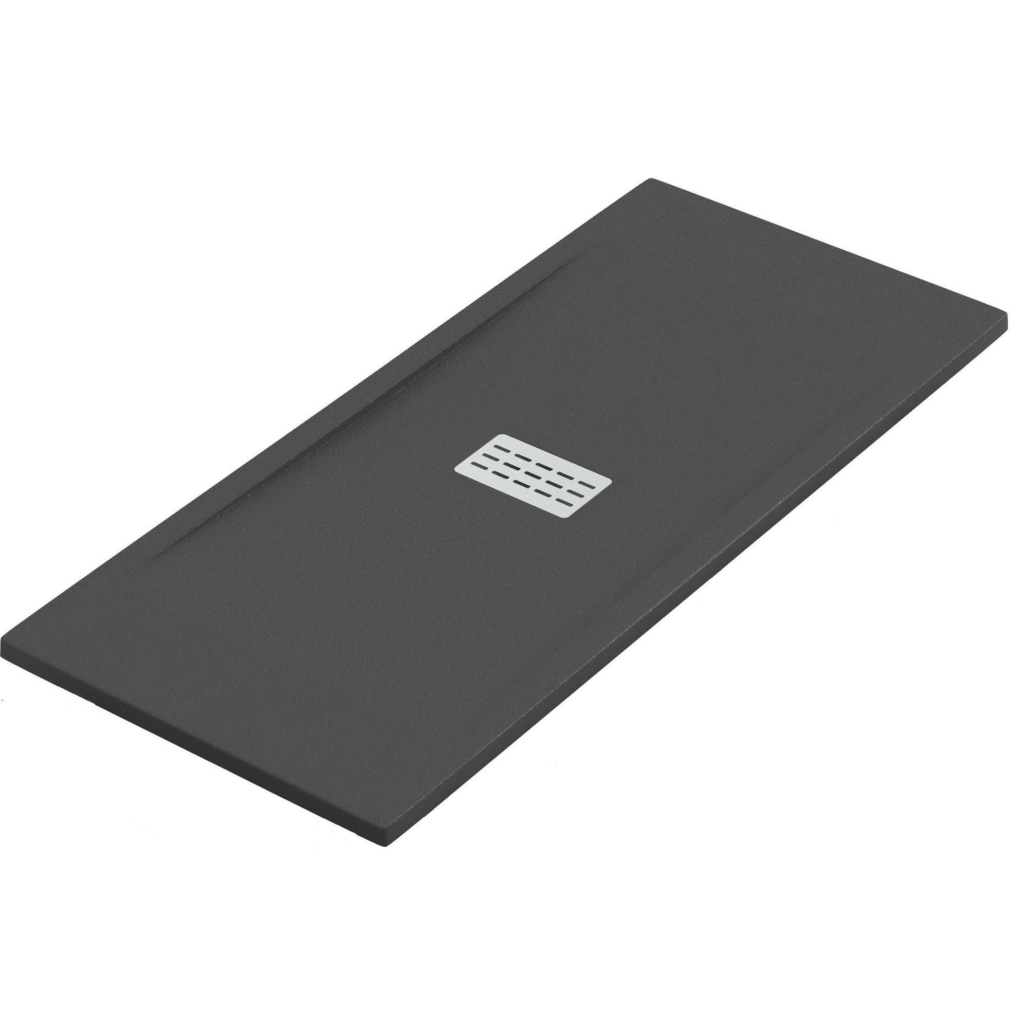 Мраморный душевой поддон Good Door Flow 100x70 черный, ЛП00122